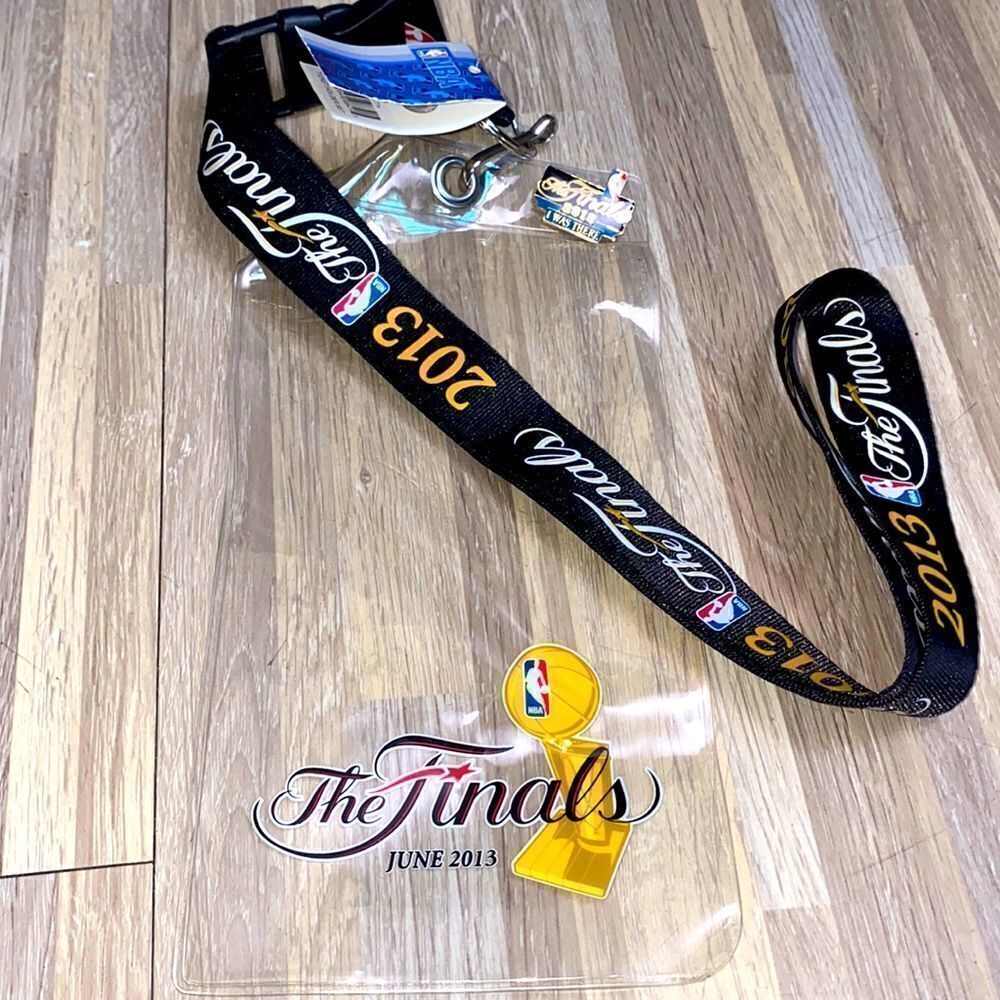 NBA basketball finals lanyard and ticket vip pass holder and pin collectible